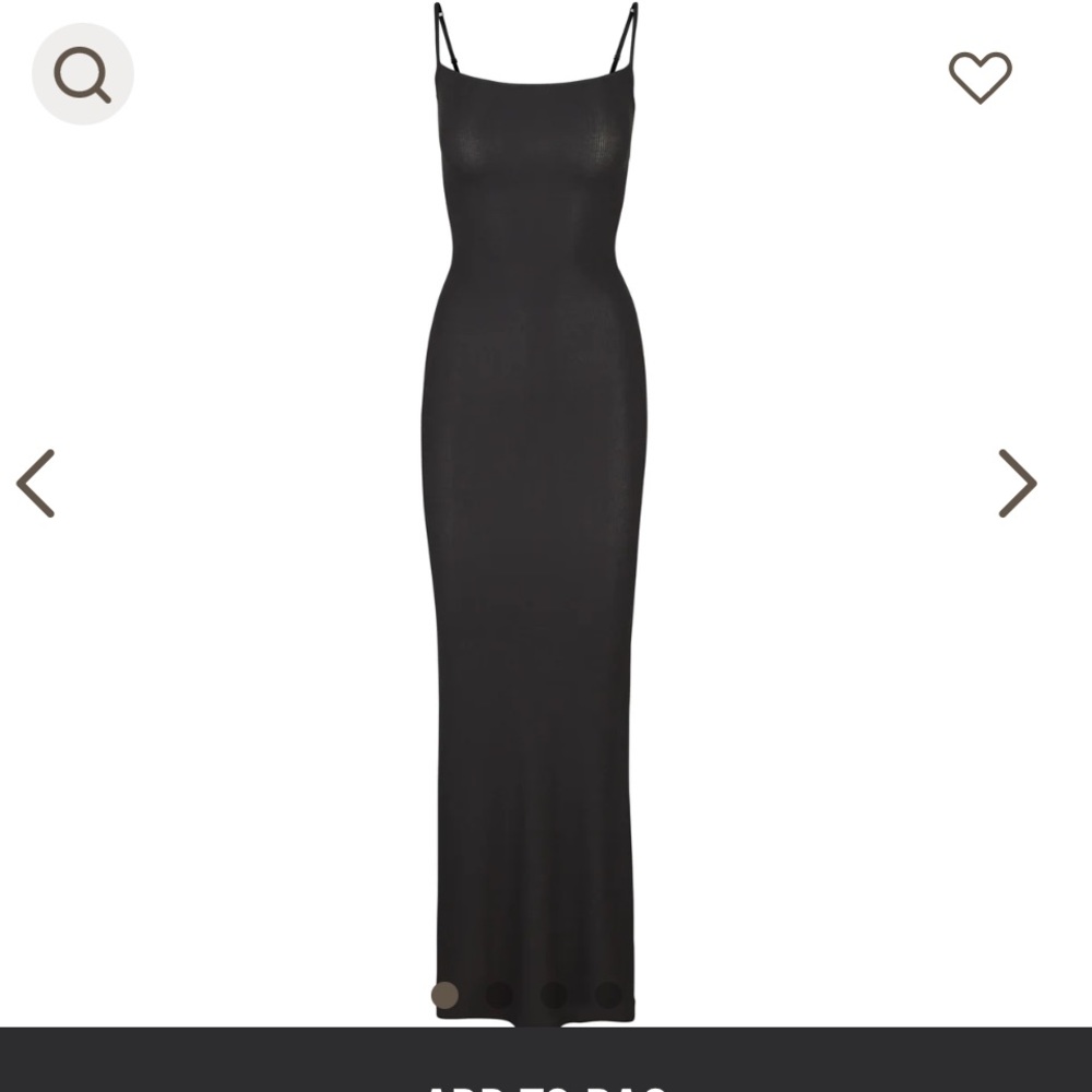 Skims Soft lounge slip dress in black size MEDIUM NWT